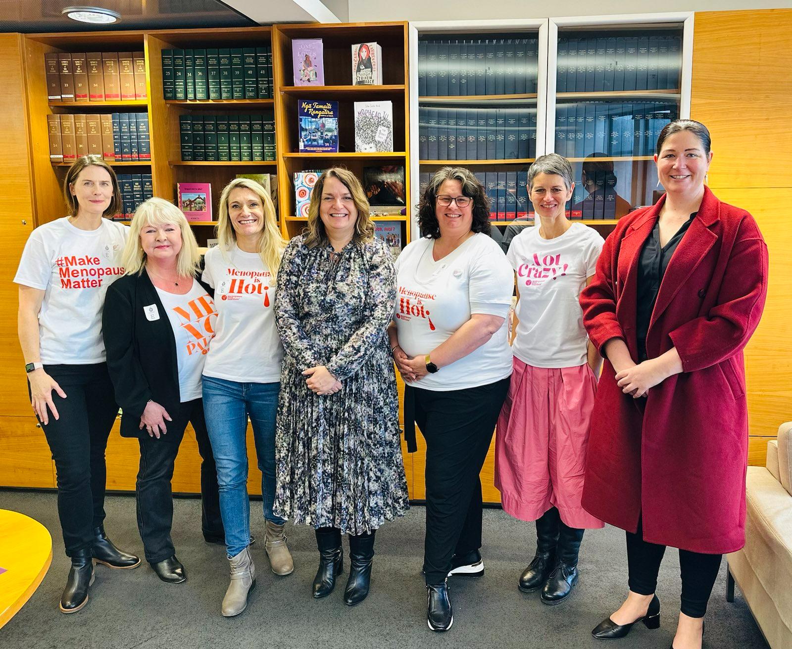 Menodoctor NZ Parliament meeting July2023 Jan Tinetti Willow-Jean Prime