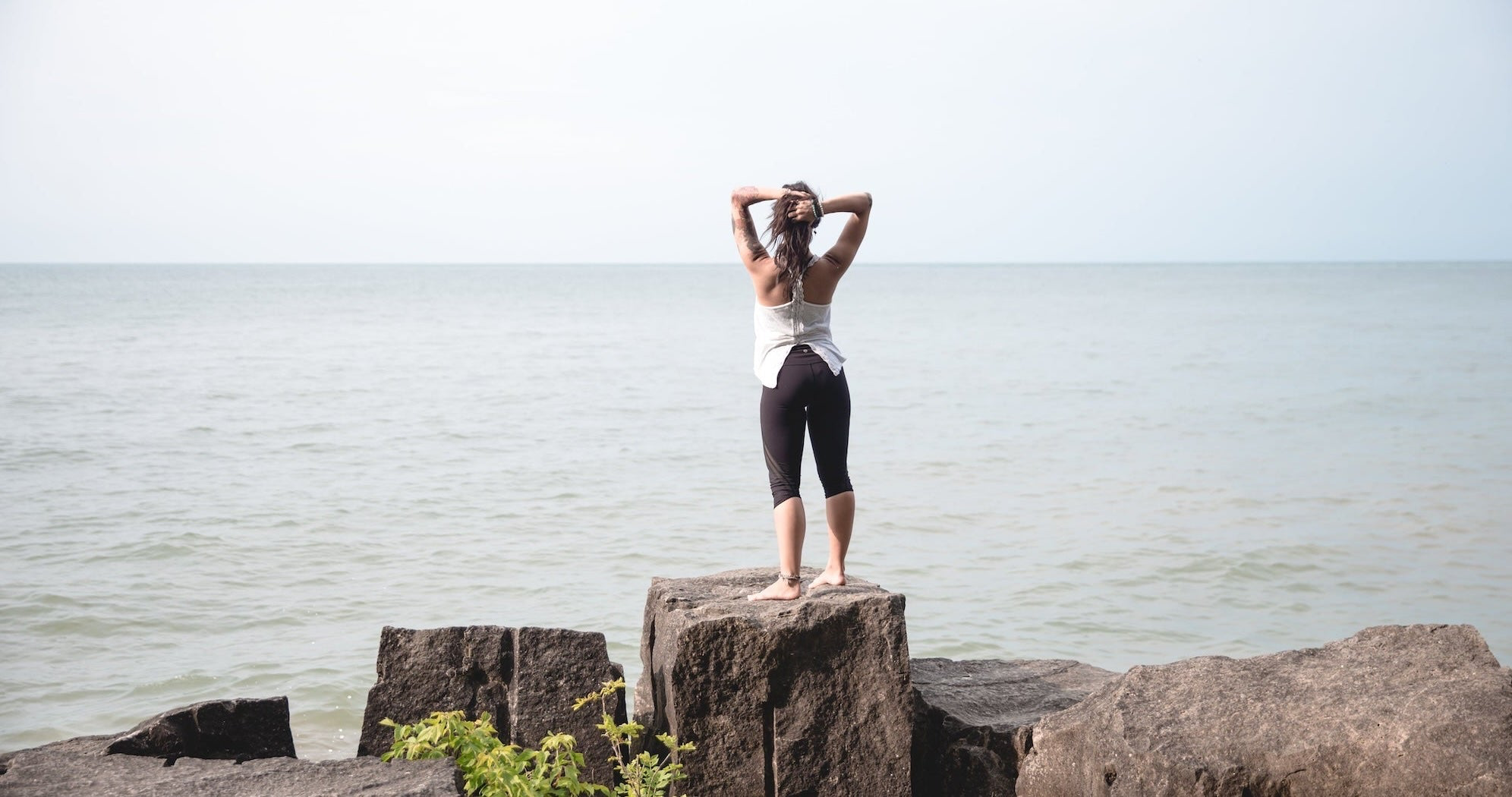 Woman looking out to sea