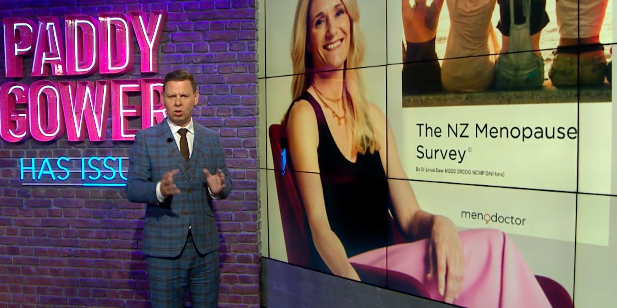 Paddy Gower has issues menopause show with Dr Linda Dear