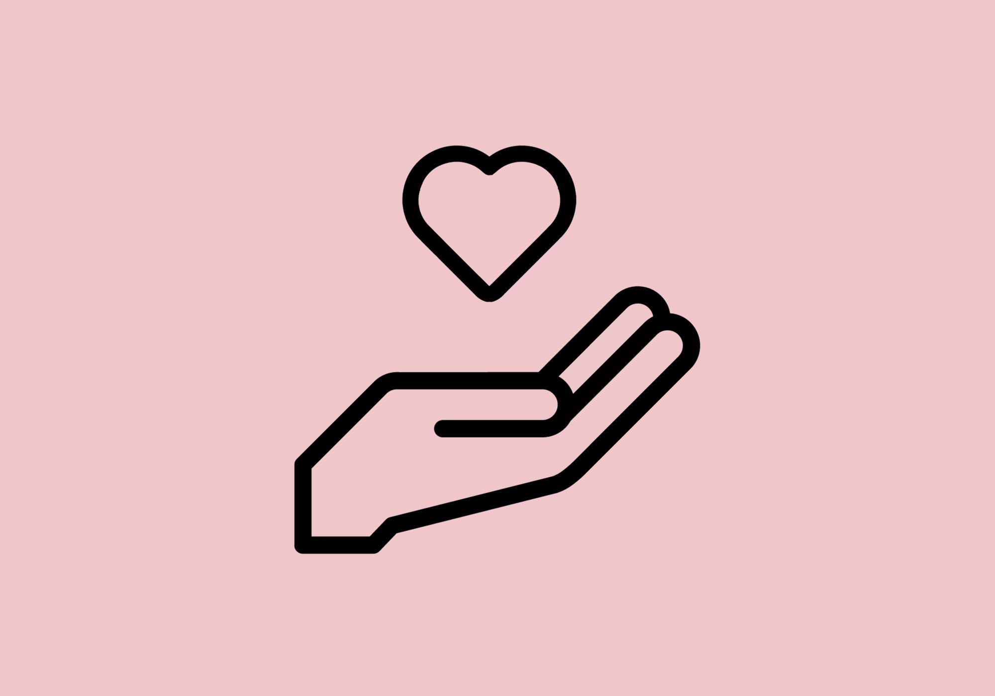 hand holding heart