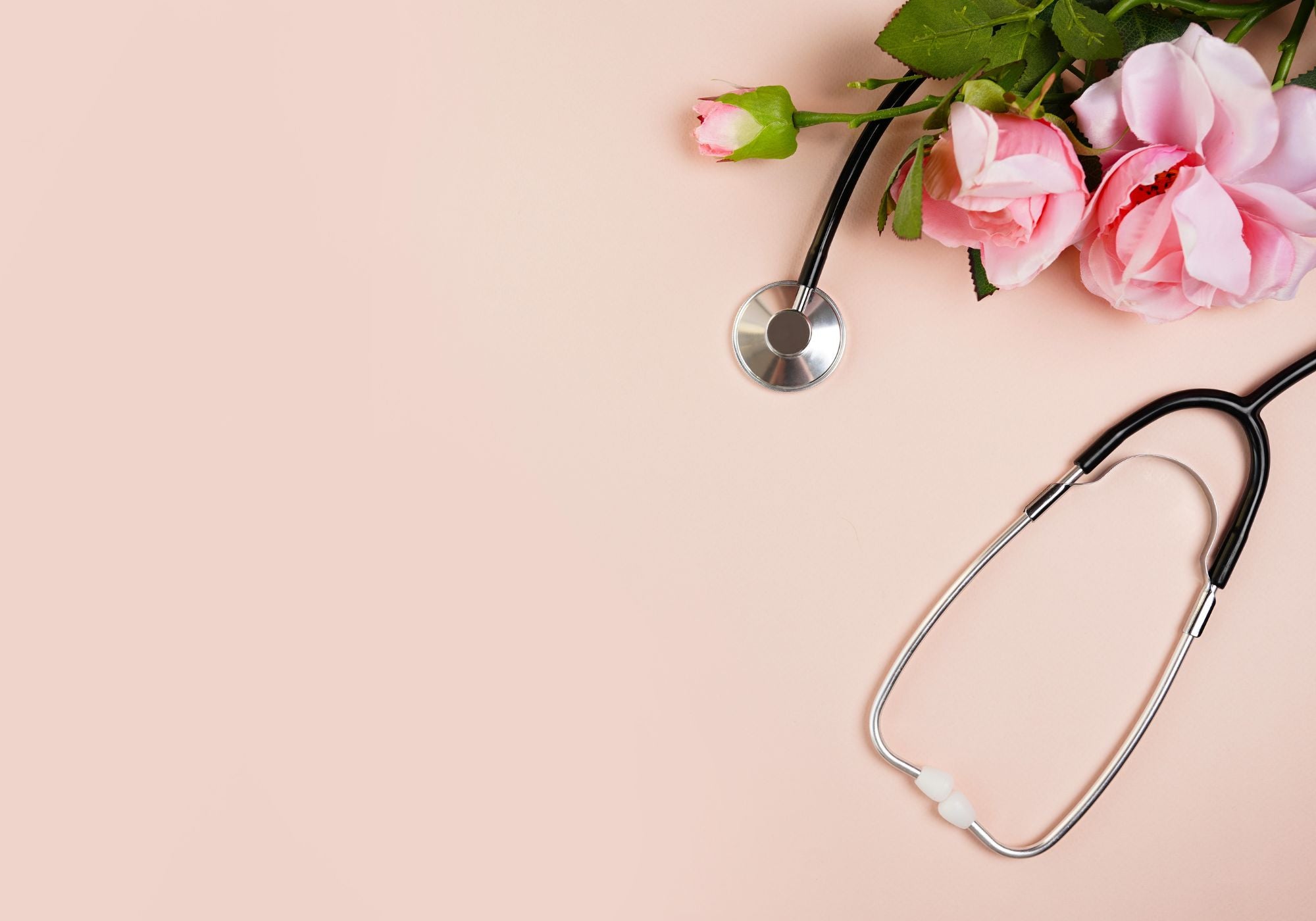 Stethoscope and flowers