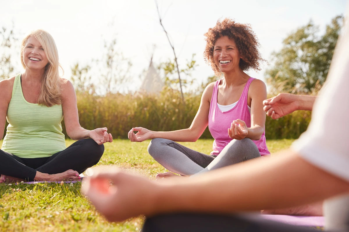 WOMEN DOING YOGA